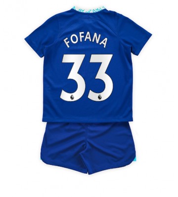 Chelsea Wesley Fofana #33 Hjemmedraktsett Barn 2022-23 Kortermet (+ Korte bukser)